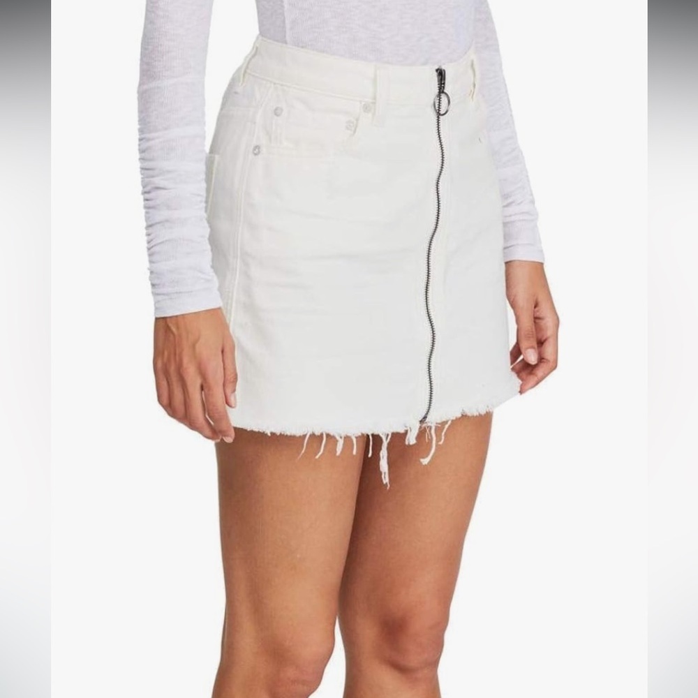 We The Free "Zip It Up" Denim Skirt by Free People